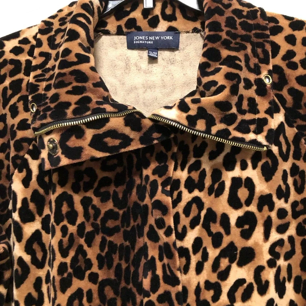 Very plush Jones New York signature print jacket - Picture 2 of 6